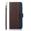Khazneh Litchi Texture Leather RFID Phone Case, Brown, 160.8mm - 3