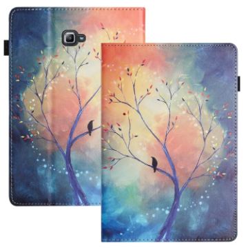 Galaxy Tab A 10.1 2016 Litchi Leather Case (Oil Painting Tree) - 1