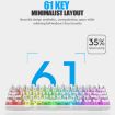 XUNFOX K30 Pro 2.4G BT Wired 61-Key Mechanical Keyboard White - 3