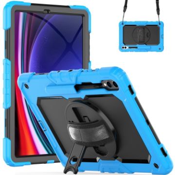 Samsung Galaxy Tab S10+/S9+/S9 FE+ Silicone Hybrid Case (Blue+Black) - 1