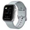 Apple Watch SE 2022 40mm Light Grey Silicone Band Pin Buckle - 1