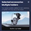 TOTU CH-3 One-Touch Locking Car Holder, Suction Cup (Black) - 2