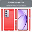 OPPO A3 Red TPU Phone Case with Carbon Fiber Texture - 2