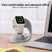 Grey U-Shaped Silicone Charging Holder for Apple Watch Series - 6