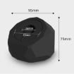 2 in 1 Diamond Wireless Charging Silicone Base - Black - 2