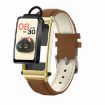 K80 1.57" Gold Leather Band IP67 Smart Watch with Earphone Bluetooth Call - 1