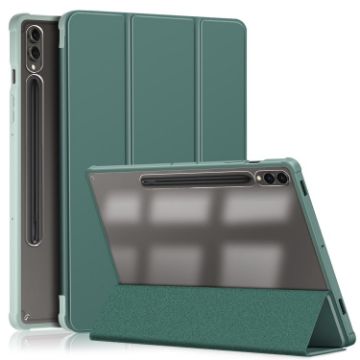 Samsung Galaxy Tab S9+ Deep Green Smart Leather Tablet Case - 1
