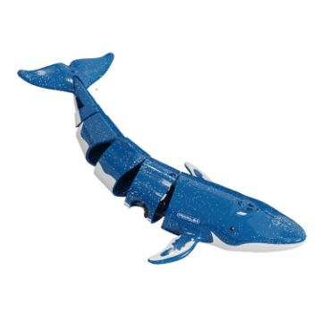 Remote Control Whale Toy LS-XDU/RC B4 - Royal Blue, Dives & Sprays Water - 1