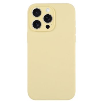 iPhone 15 Pro Liquid Silicone Phone Case - Creamy Yellow - 1