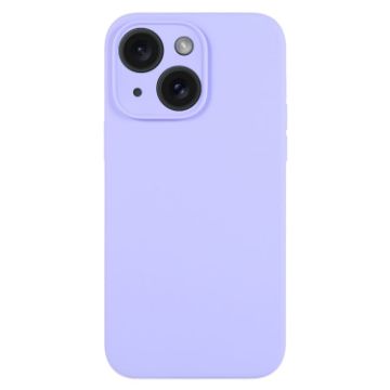 iPhone 15 Light Purple Pure Color Liquid Silicone Case - 1