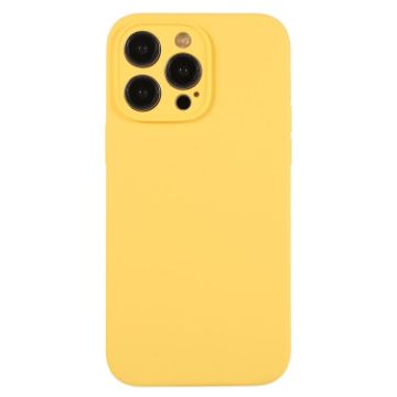 iPhone 12 Pro Max Yellow Liquid Silicone Phone Case - 1