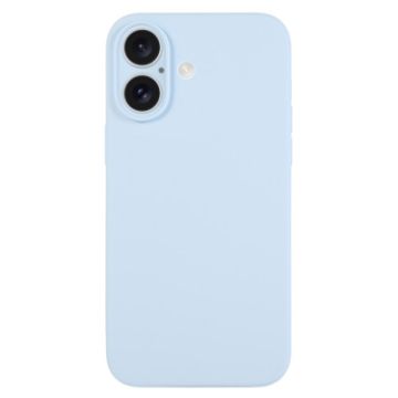 Sky Blue Liquid Silicone Phone Case for iPhone 16 Plus - 1