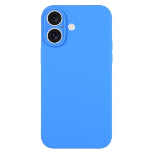 iPhone 16 Lake Blue Liquid Silicone Fine Pore Phone Case - 1