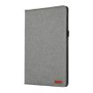 Samsung Galaxy Tab S10/S9 FE Grey Fabric Leather Case - 2