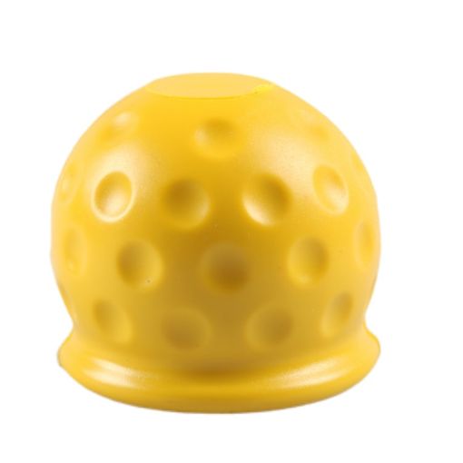 50mm Universal Automatic Tow Bar Ball Cap - Yellow Rubber Cover - 1
