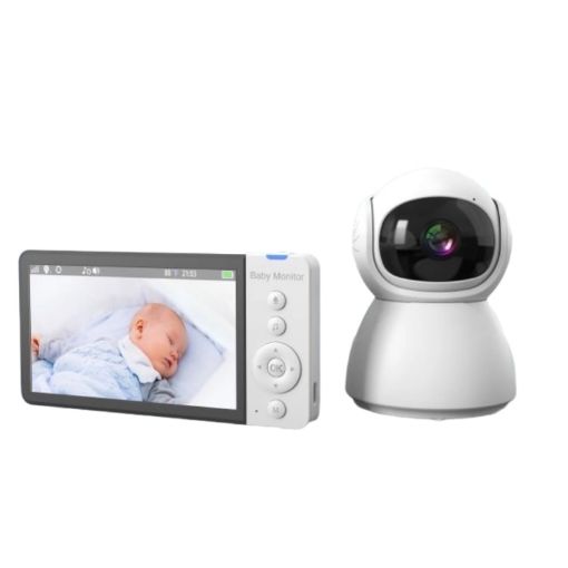 ABM700 5" Wireless Video Baby Monitor with Night Vision (US Plug) - 1