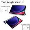 Samsung Galaxy Tab S10+/S9+ 3-Fold Dark Blue TPU Leather Case - 3