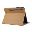 Samsung Galaxy Tab S7 Lite/S7+ Leather Tablet Case, Brown Litchi Texture - 4