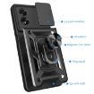 OPPO A38 4G Blue Case with Sliding Camera Cover TPU Hybrid PC Design - 3