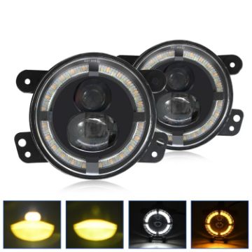 Jeep Wrangler JK 2007-2015 4" Dual Lens Fog Light Pair (Yellow/White) - 1
