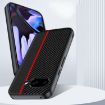 Google Pixel 9a Carbon Fiber Texture Phone Case (Black Red) - 2