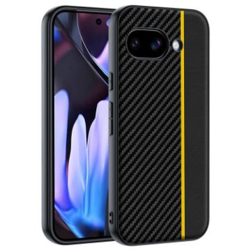 Pixel 9a Ultra-thin Carbon Fiber Texture Case (Black Yellow) - 1