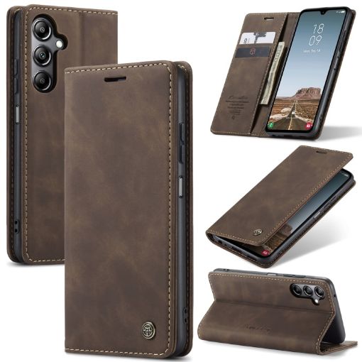 Samsung Galaxy A05s CaseMe 013 Flip Leather Case (Coffee) - 1