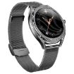 V66 1.28" BT5.0 Smart Watch, Heart Rate/Sleep, Steel Strap Black - 2