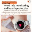 V66 1.28" BT5.0 Smart Watch, Heart Rate/Sleep, Steel Strap Gold - 4