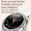 V66 1.28" BT5.0 Smart Watch, Heart Rate/Sleep, Silicone Gold Strap - 6