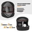 Cwatcun D93 Camera Bag Canvas Shoulder Bag, 21x14x30cm Black - 4