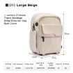 Cwatcun D93 Camera Bag Canvas Shoulder Bag, 21x14x30cm Beige - 3