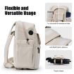Cwatcun D93 Camera Bag Canvas Shoulder Bag, 21x14x30cm Beige - 6