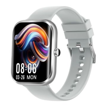 AK58 Silver Smart Watch, 1.96" Screen, Health & 100+ Sports Modes - 1