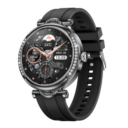 CF32 Lady Smart Watch, 1.27" Screen, Silicone Band, 100+ Sports Modes - 1