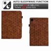 Samsung Galaxy Tab A8 2022 Leather Case, Rhombus TPU, Brown - 5