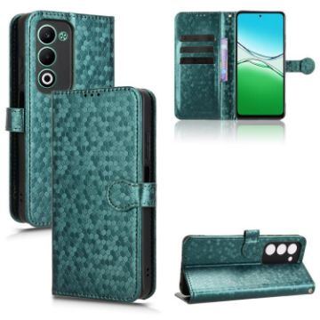 OPPO A5 5G/4G Green Honeycomb Leather Phone Case - 1