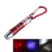 Portable Mini LED Flashlight Laser Light Keychain, 2 PCS, Red - 1