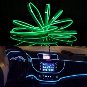 2M Green LED Flexible Cold Light Strip for Car Decoration - 1