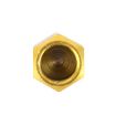 Gold Hexagon Universal Tire Valve Stem Caps, 4PCS Metal Plated - 3