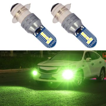 PX15D DC12V 7.8W Lime Green Car LED Fog Light Pair - 1