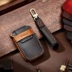 Hallmo Car Leather Key Cover for Land Rover Discovery 5 (Black) - 2