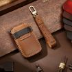 Hallmo Brown Leather Key Cover for Land Rover Discovery 5 - 2
