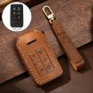 Brown Hallmo Leather Key Case for Volvo 6-Button Key - 1