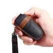 Hallmo Brown Leather Key Case for Hyundai 5-Button Key - 2