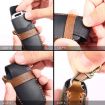 Hallmo Brown Leather Key Case for Hyundai 5-Button Key - 4