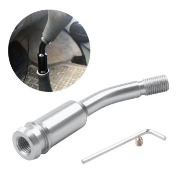 VW T4 1990-2003 Silver Quick Curved Gear Lever Extension Rod - 1