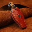 Red Cowhide Leather Key Cover for Mercedes-Benz Old Style Car - 2
