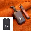 Volvo Cowhide Leather Car Key Cover - Single Slit Style (Black) - 1