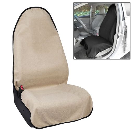 Universal Anti-skid Waterproof Car Seat Cover - Beige - 1